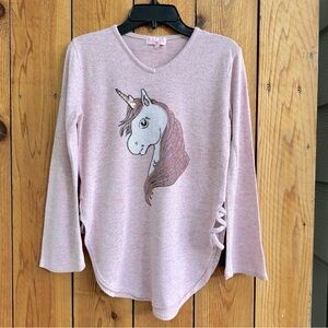 Poof Girl Sequin Unicorn Shirt EUC